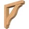 Ekena Millwork Funston Arts and Crafts Smooth Bracket w/ Offset Brace, Western Red Cedar, 7 1/2"W x 44"D x 44"H BKT0806X44X44FST03SWR - alternate 1